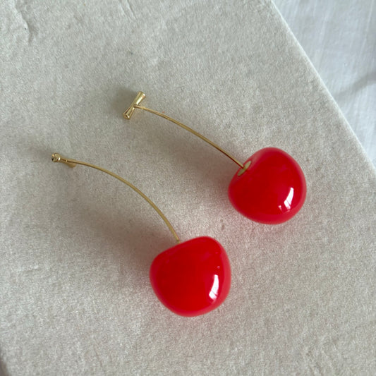 Pendientes Cherry Rojo