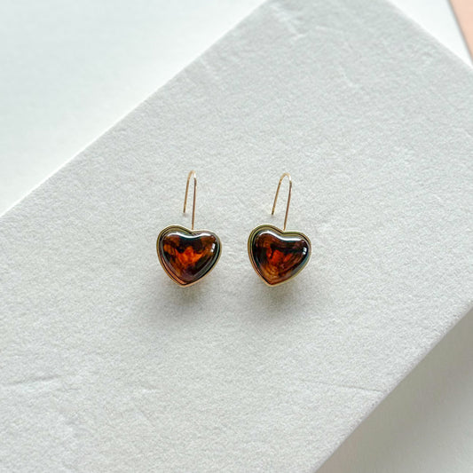 Pendientes Brown Corazón